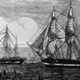 The doomed HMS Terror and HMS Erebus of the Franklin expedition. 1845 Illustrated London News image via Getty.